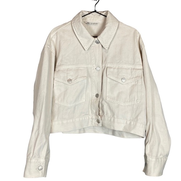 Zara ivory denim jacket - Picture 1 of 6